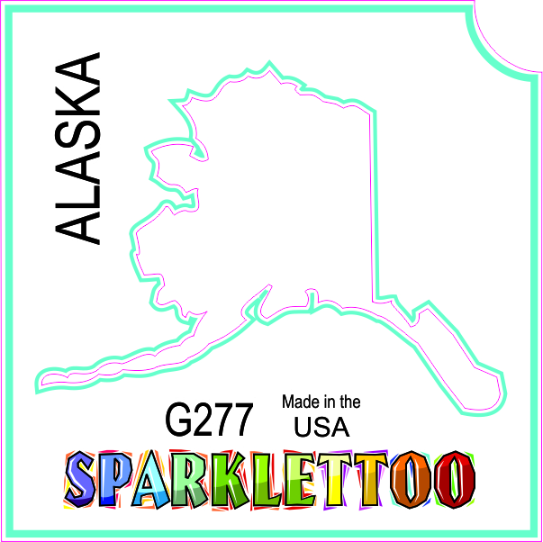 Alaska Glitter Tattoo Stencil 