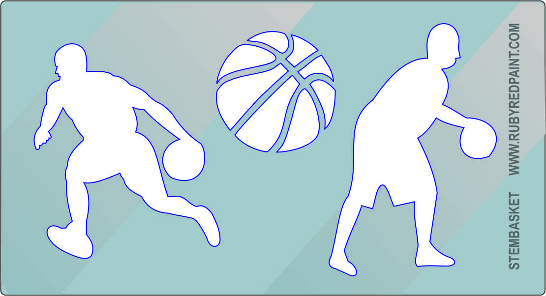 Basketball stencil - Mylar 