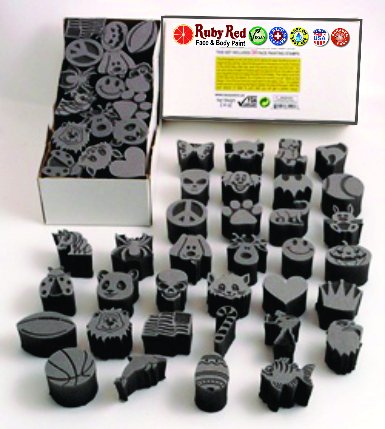 EVA-34 Stamp Kit - at a promotional price 55% off list face painting stamps