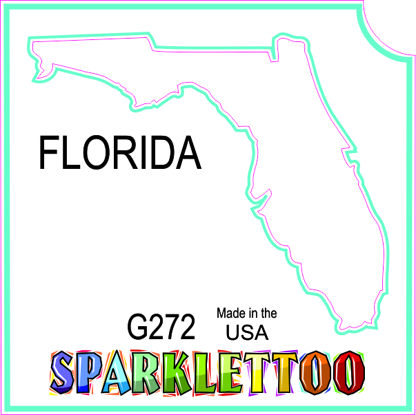 Florida Glitter Tattoo Stencil 