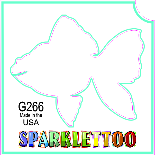 Goldfish Glitter Tattoo Stencil 