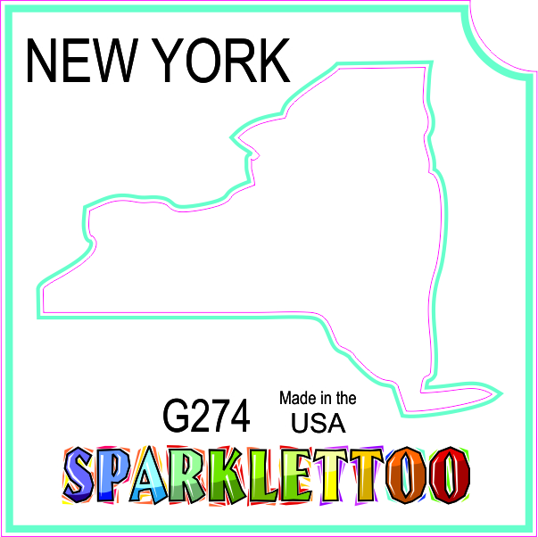 New York Glitter Tattoo Stencil 