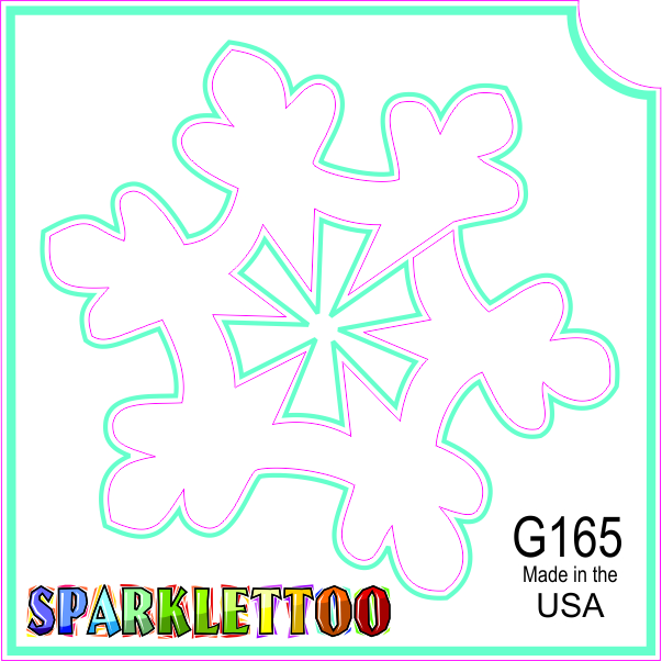 Snowflake Glitter Tattoo Stencil 