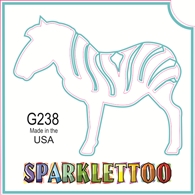 Zebra Glitter Tattoo Stencil 