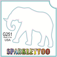 Elephant Glitter Tattoo Stencil 