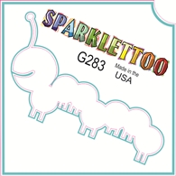 Caterpillar Glitter Tattoo Stencil 