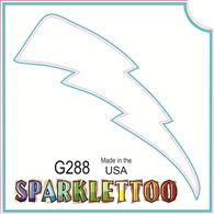 Lightning Bolt Glitter Tattoo Stencil 