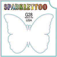 Butterfly 2 Glitter Tattoo Stencil 