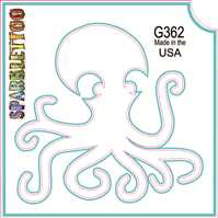 Octopus Glitter Tattoo Stencil 