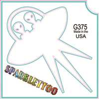 Spacecraft Glitter Tattoo Stencil 