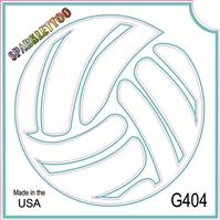 Volleyball Glitter Tattoo Stencil 