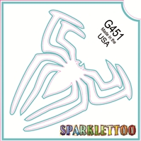 Skinny Spider Glitter Tattoo Stencil 