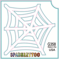 Spider Web Glitter Tattoo Stencil 